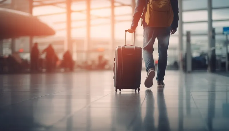 Voiture de location garée devant le terminal de l'aéroport d'Agadir Al Massira